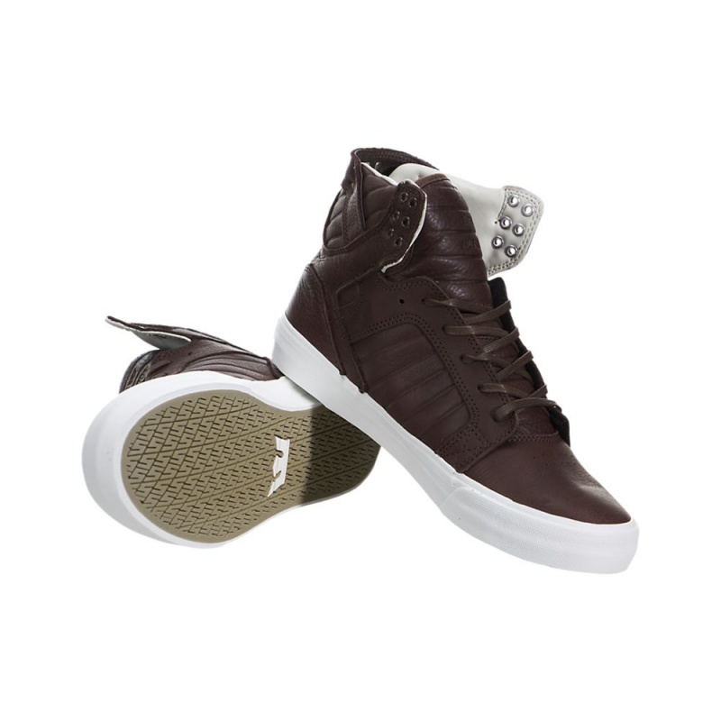 Supra SkyTop HF Men's High Tops Brown | FRG-948703