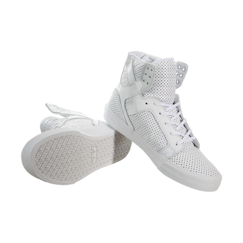 Supra SkyTop HF Women's High Tops White | CBZ-798452