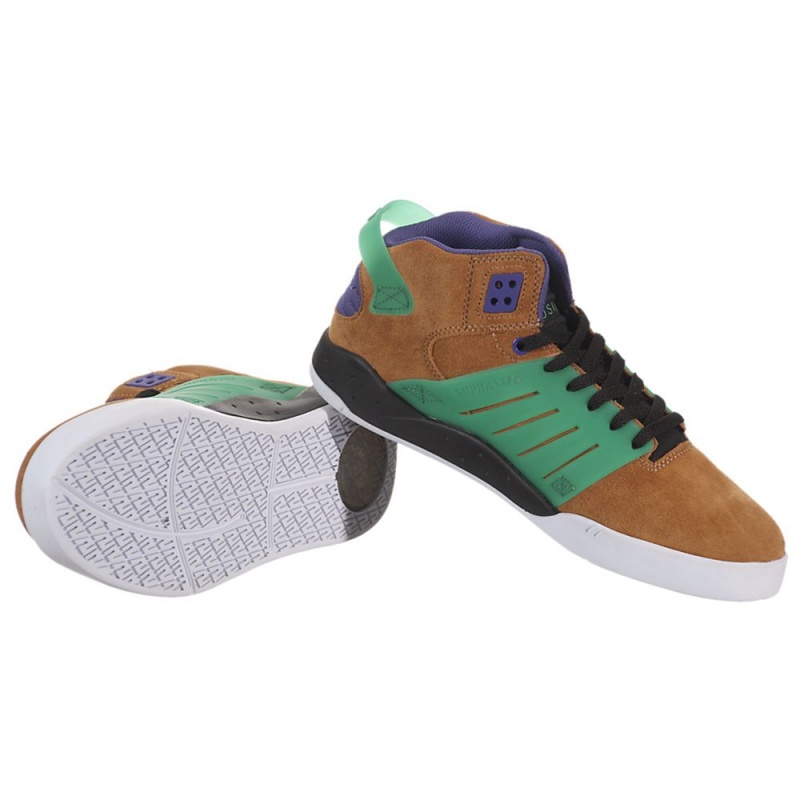 Supra SkyTop III Men's Skate Shoes Brown | IDM-517926