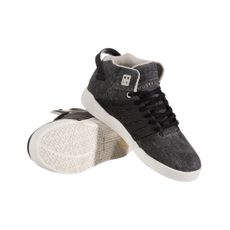 Supra SkyTop III Men's Skate Shoes Grey Black | QFJ-297841