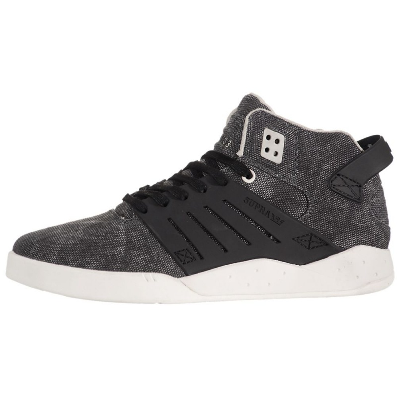 Supra SkyTop III Men\'s Skate Shoes Grey Black | QFJ-297841