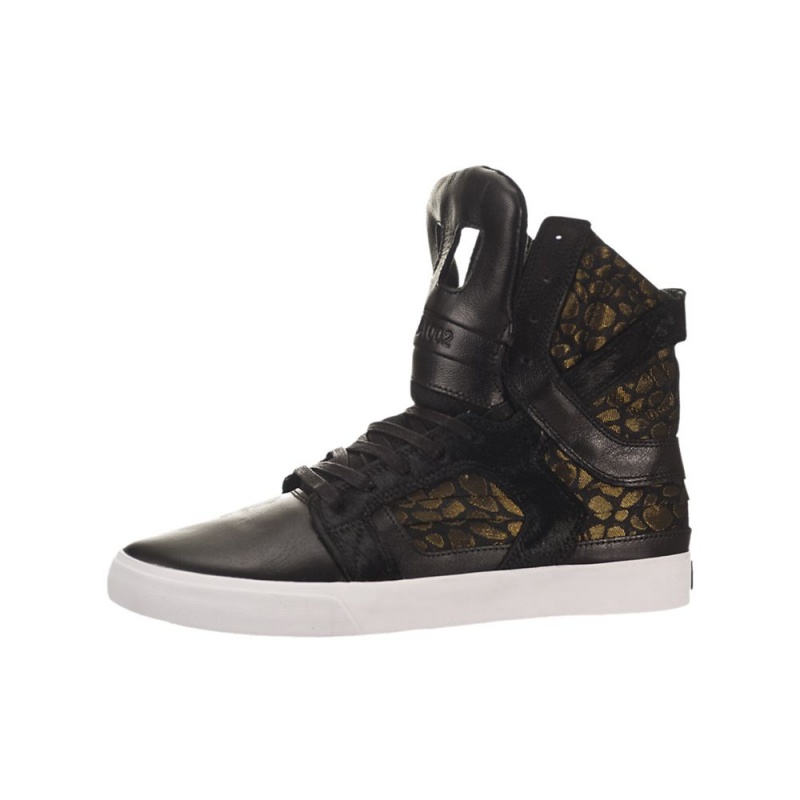 Supra SkyTop II Men\'s High Tops Black Gold | UJO-073984