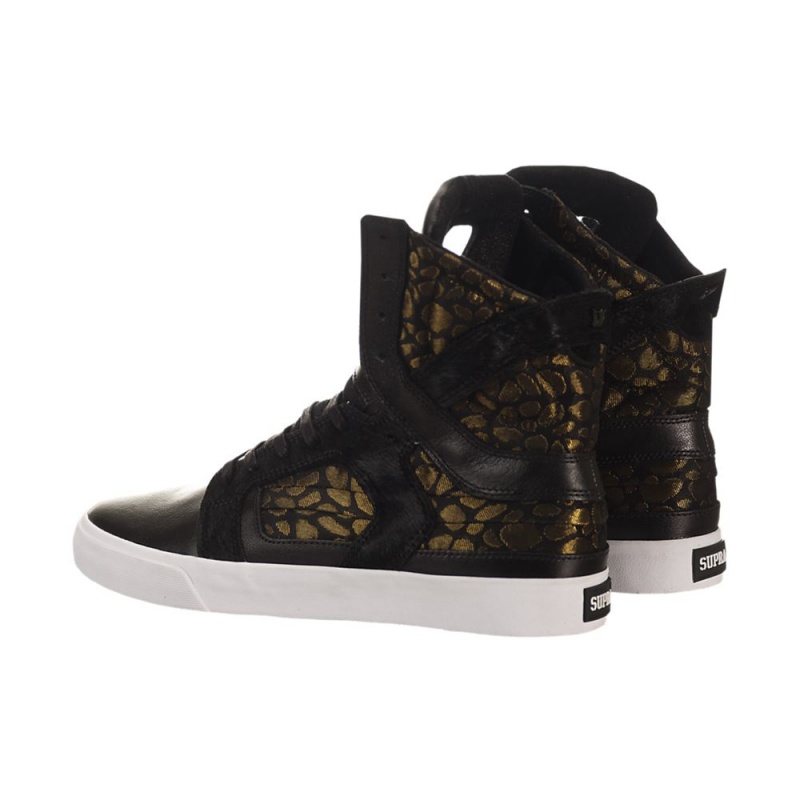 Supra SkyTop II Women's High Tops Black Gold | WBU-694078