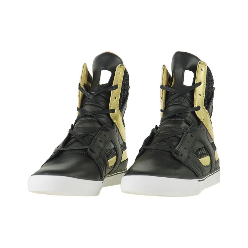 Supra SkyTop II Women's High Tops Black Gold | MOG-150436