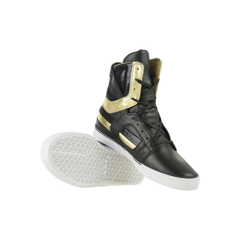 Supra SkyTop II Women's High Tops Black Gold | MOG-150436