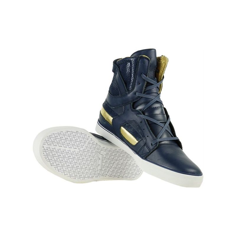 Supra SkyTop II Women's High Tops Navy Gold | VFD-942165