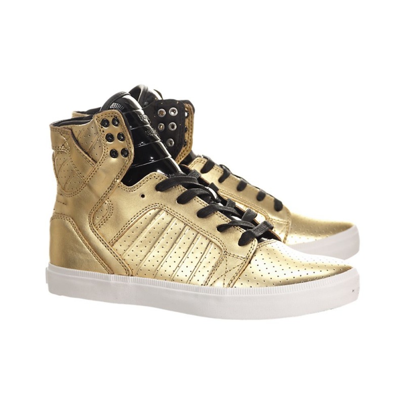 Supra SkyTop LS Women's High Tops Gold | FBR-720918