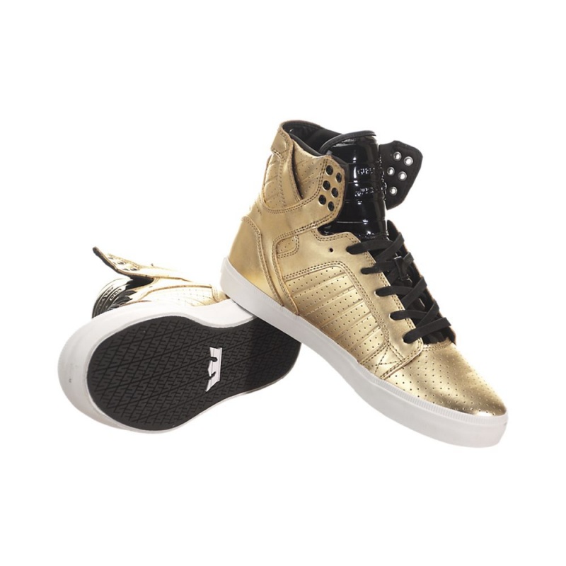 Supra SkyTop LS Women's High Tops Gold | FBR-720918