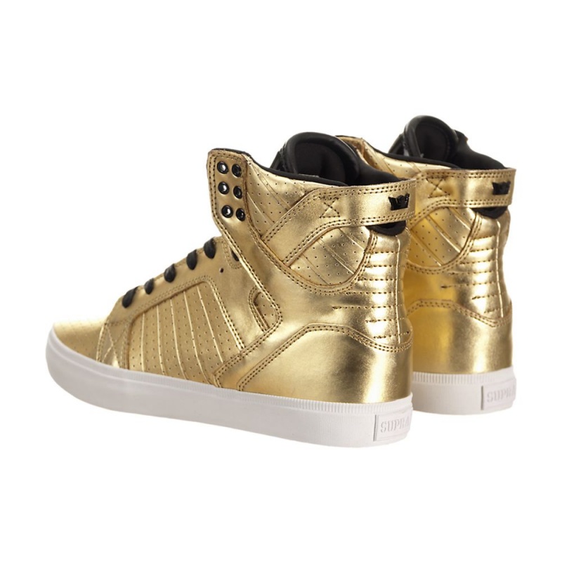 Supra SkyTop LS Women's High Tops Gold | FBR-720918