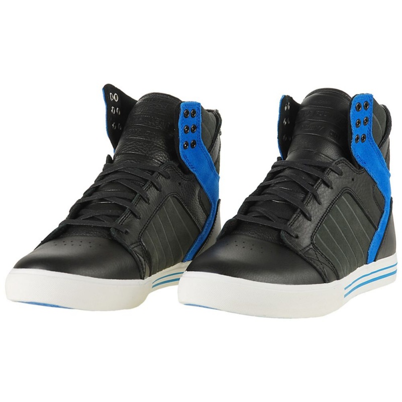 Supra SkyTop Men's High Tops Black Blue | GDW-214539