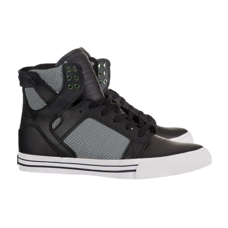 Supra SkyTop Men's High Tops Black Grey | TOL-872164