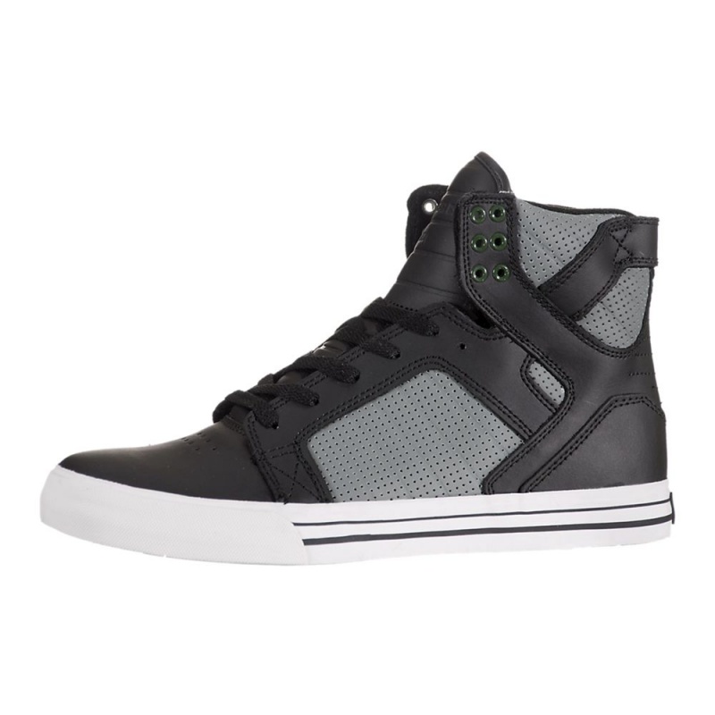 Supra SkyTop Men\'s High Tops Black Grey | TOL-872164