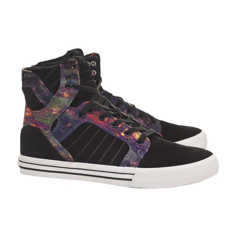 Supra SkyTop Men's High Tops Black Multicolor | OHB-670859