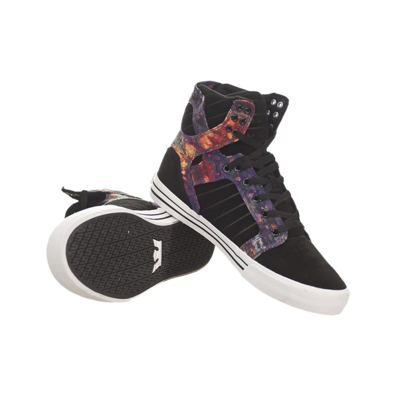 Supra SkyTop Men's High Tops Black Multicolor | OHB-670859