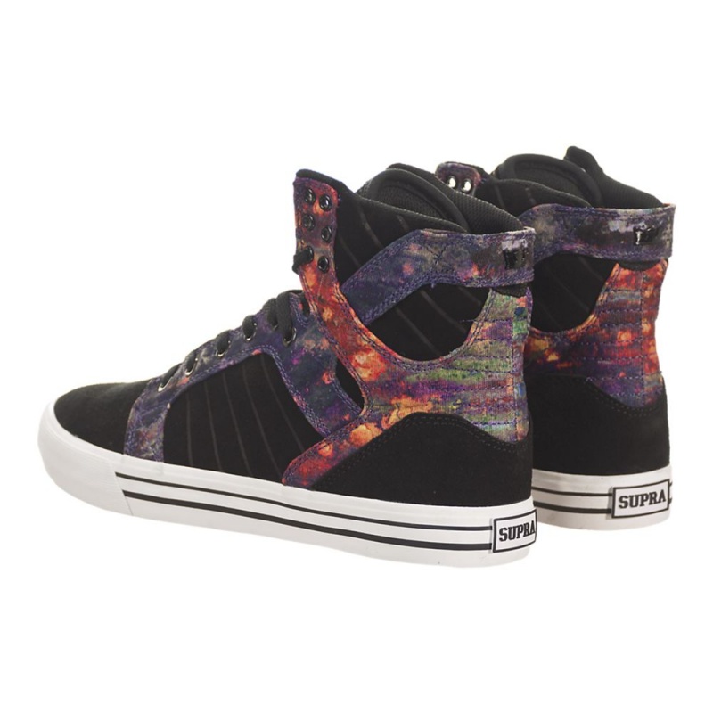 Supra SkyTop Men's High Tops Black Multicolor | OHB-670859