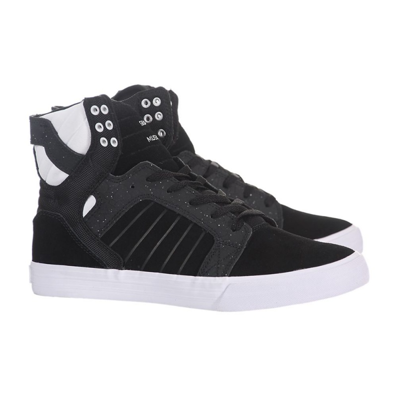 Supra SkyTop Men's High Tops Black White | OSJ-613024