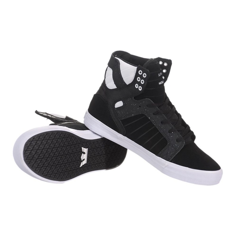 Supra SkyTop Men's High Tops Black White | OSJ-613024