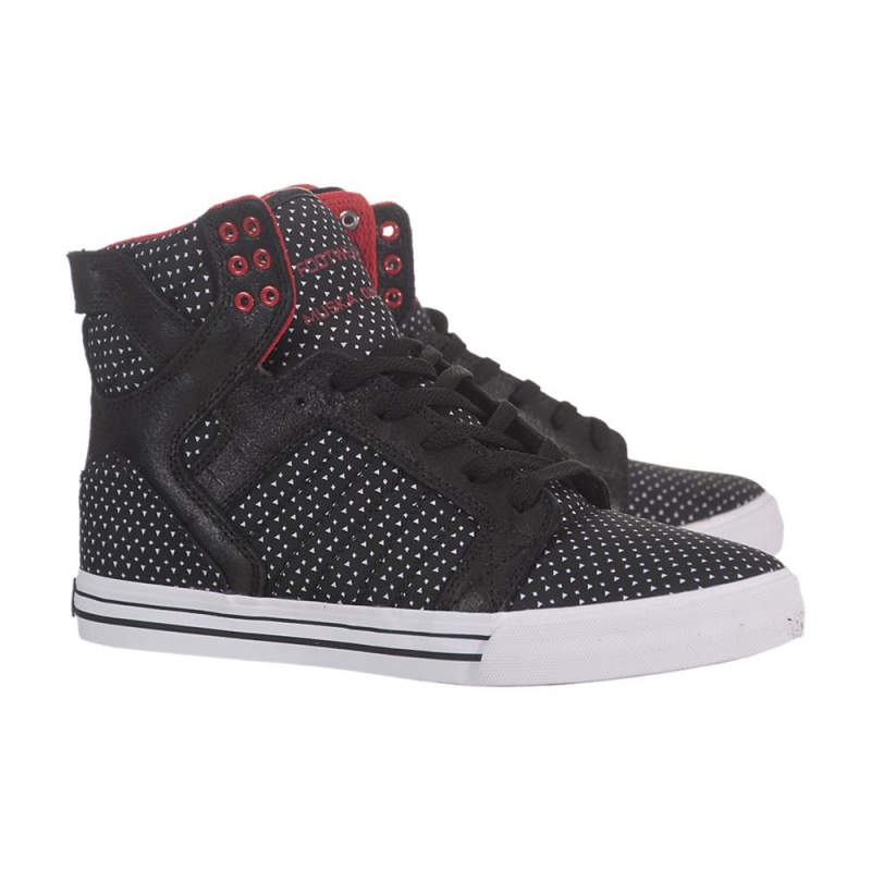 Supra SkyTop Men's High Tops Black White | EAI-391027