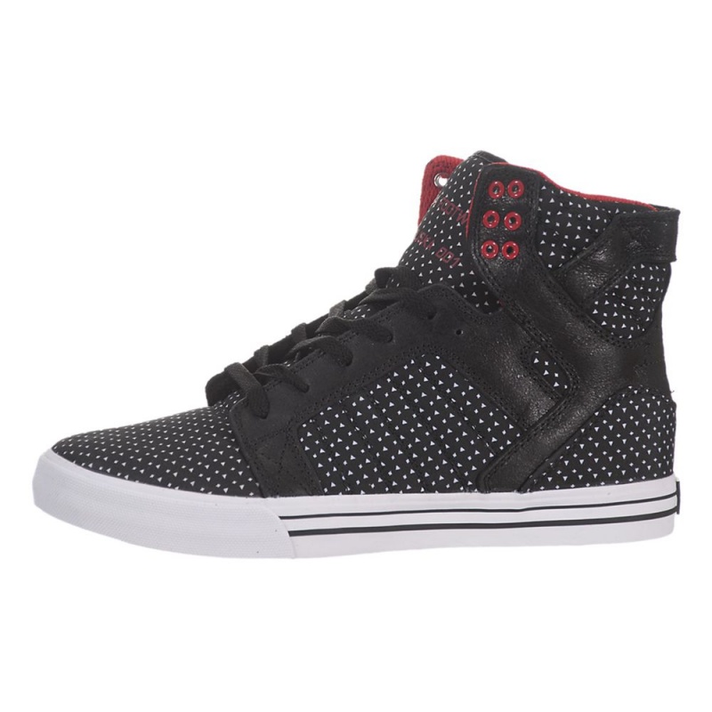 Supra SkyTop Men\'s High Tops Black White | EAI-391027