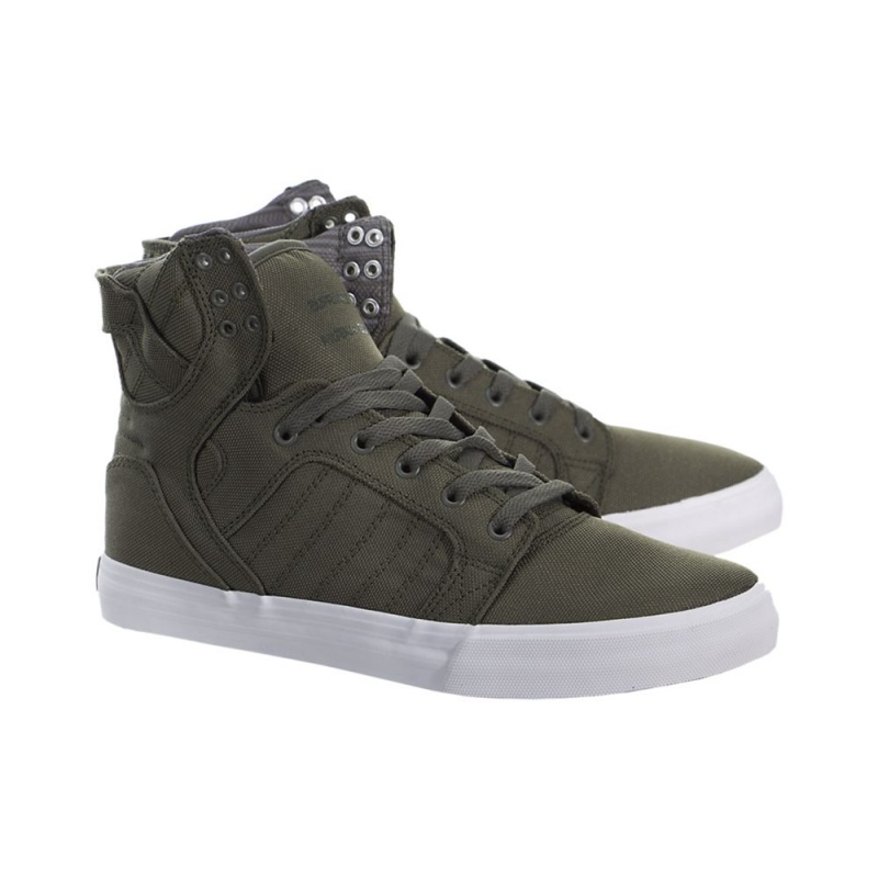 Supra SkyTop Men's High Tops Green | LFI-493061