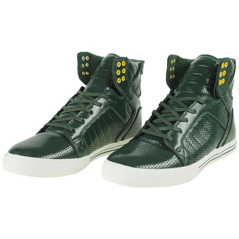 Supra SkyTop Men's High Tops Green | LZI-745360