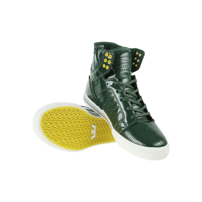 Supra SkyTop Men's High Tops Green | LZI-745360