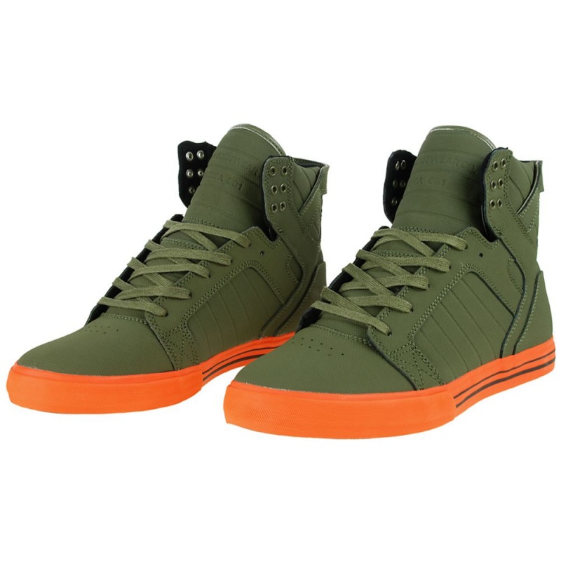 Supra SkyTop Men's High Tops Green | NVD-697482