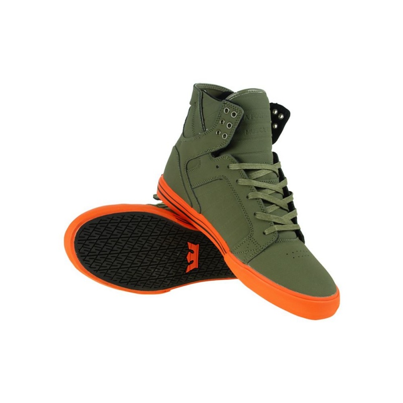 Supra SkyTop Men's High Tops Green | NVD-697482