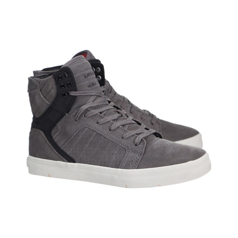 Supra SkyTop Men's High Tops Grey Black | YTG-462570