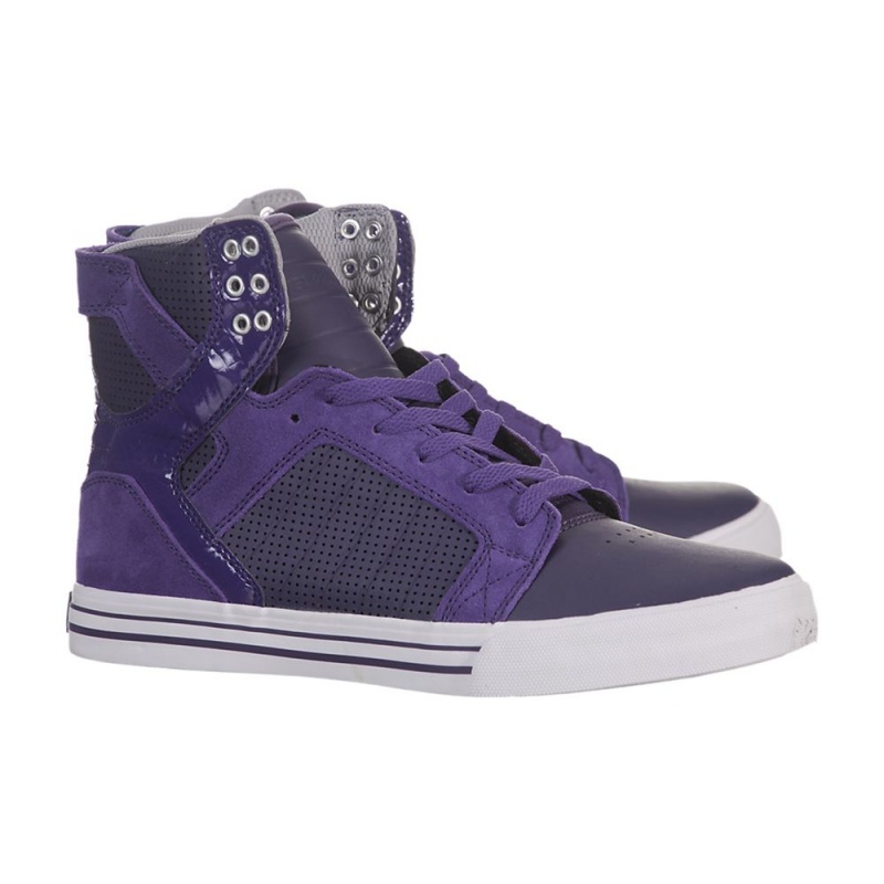 Supra SkyTop Men's High Tops Purple | YAM-823641