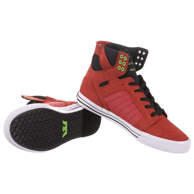 Supra SkyTop Men's High Tops Red | DXG-865309