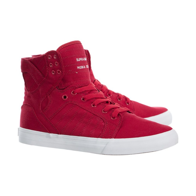 Supra SkyTop Men's High Tops Red | FNT-409253