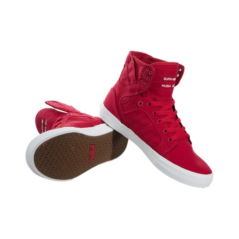 Supra SkyTop Men's High Tops Red | FNT-409253