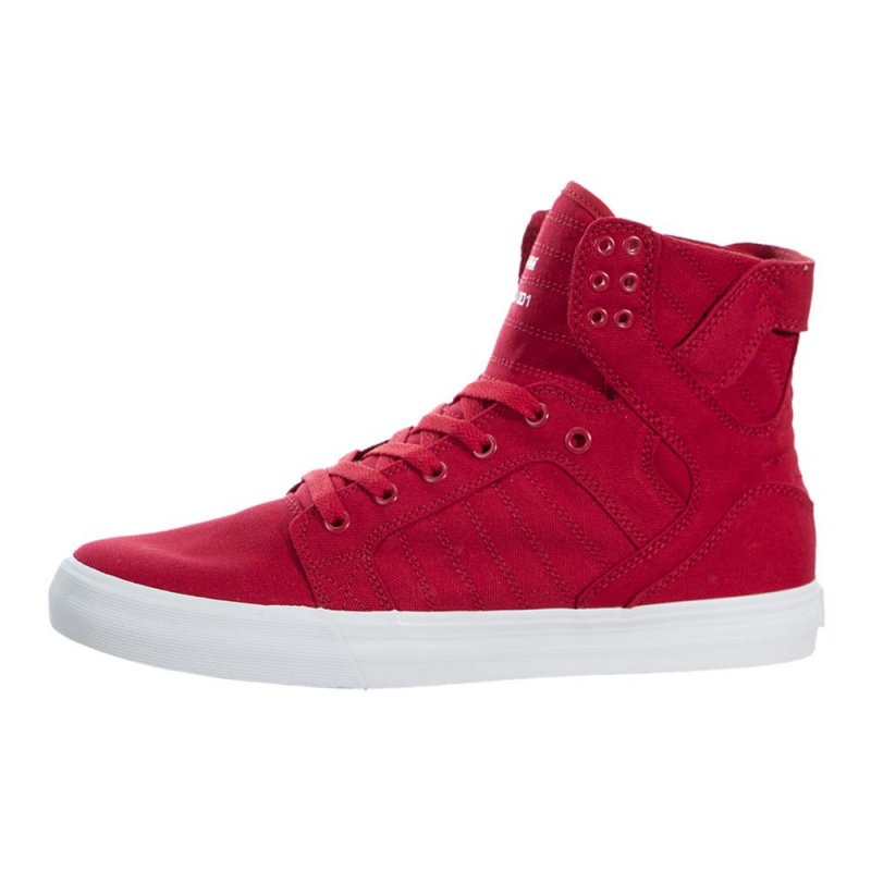 Supra SkyTop Men\'s High Tops Red | FNT-409253