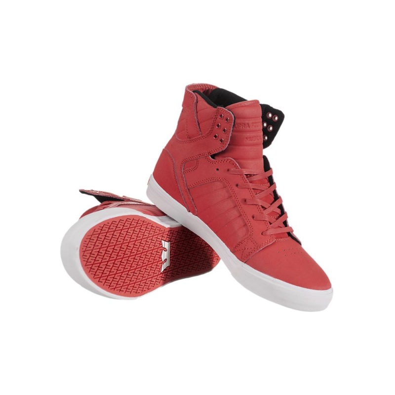 Supra SkyTop Men's High Tops Red | QDO-879401