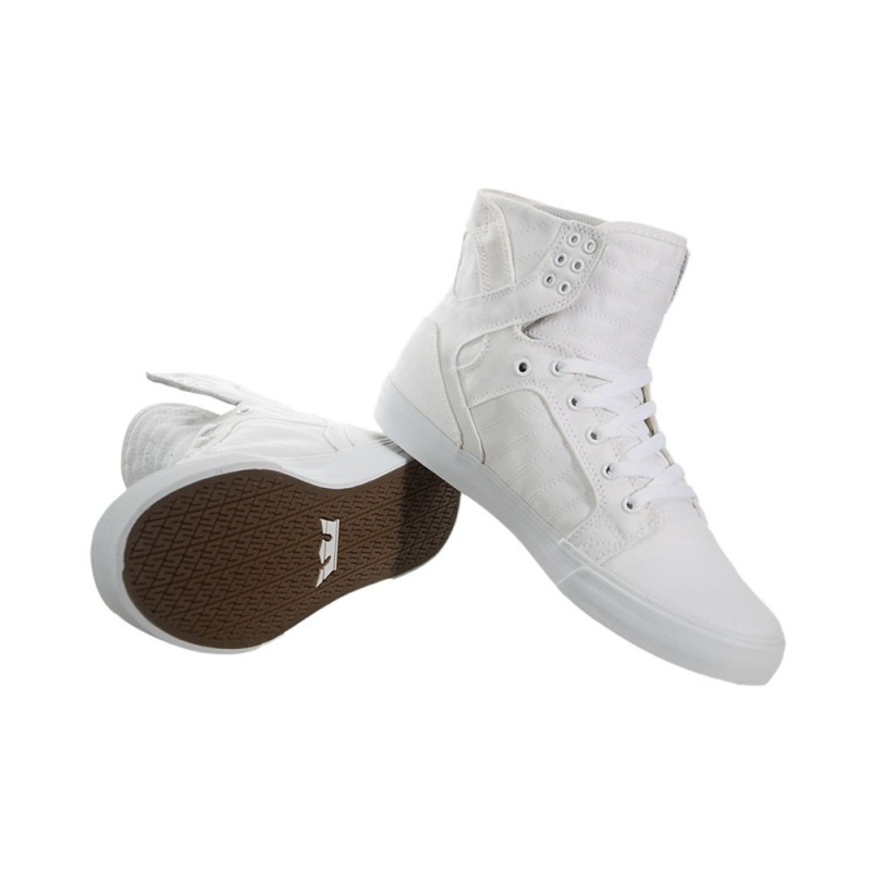 Supra SkyTop Men's High Tops White | POD-342581