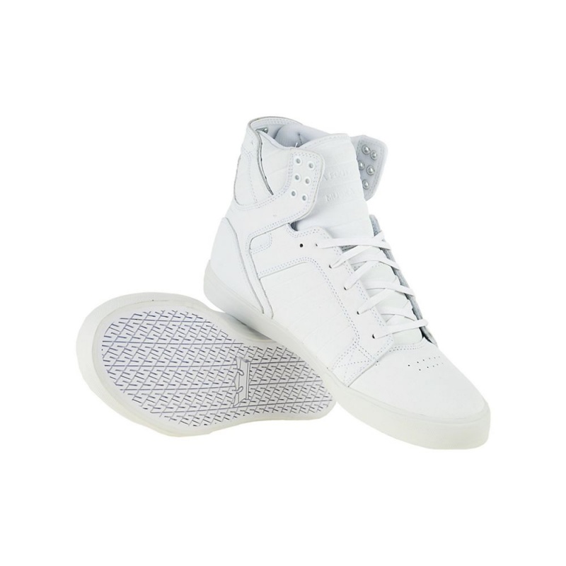 Supra SkyTop Men's High Tops White | SOH-041863