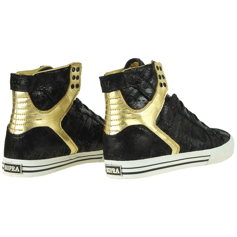 Supra SkyTop NS Men's High Tops Black Gold | GCN-347158