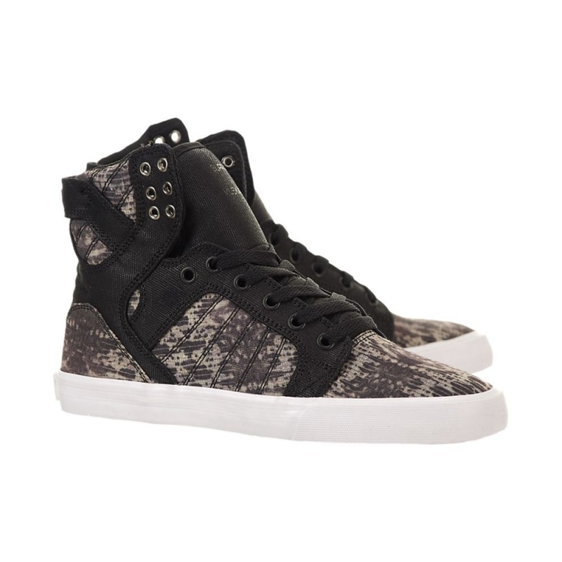 Supra SkyTop Women's High Tops Black Grey | AVG-809573