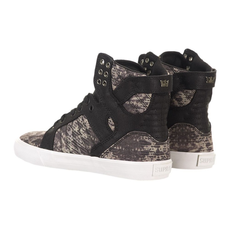 Supra SkyTop Women's High Tops Black Grey | AVG-809573