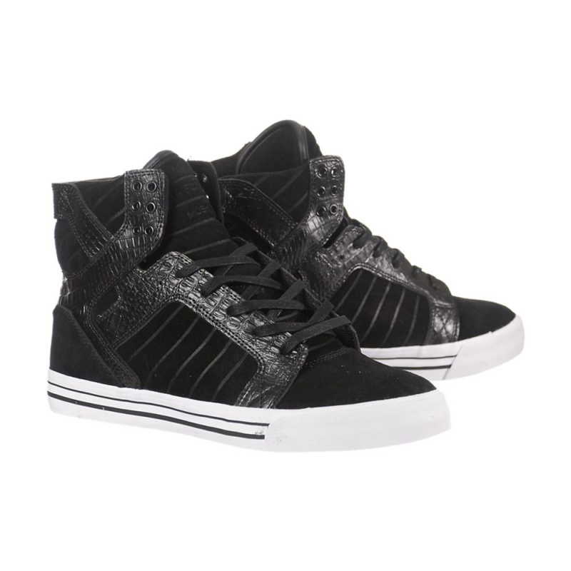 Supra SkyTop Women's High Tops Black | HNG-513974