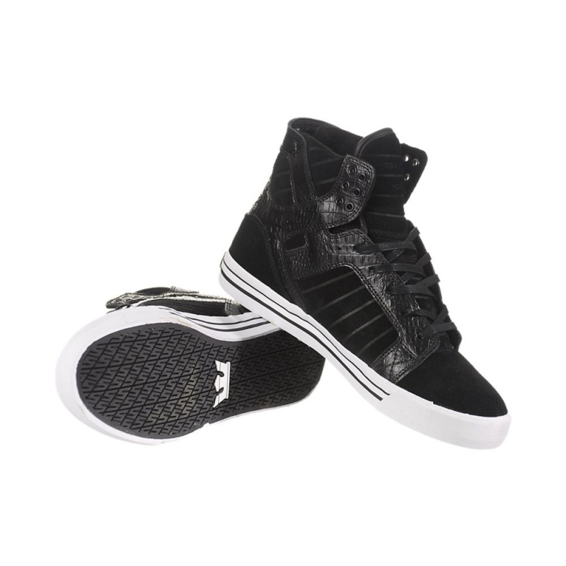 Supra SkyTop Women's High Tops Black | HNG-513974