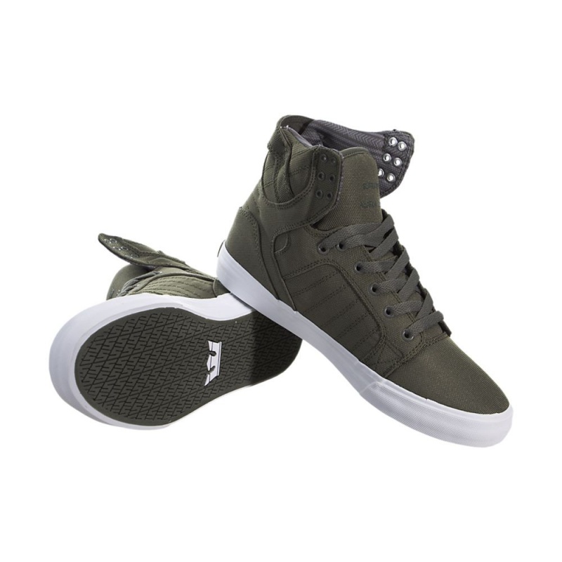 Supra SkyTop Women's High Tops Green | ZQM-851270