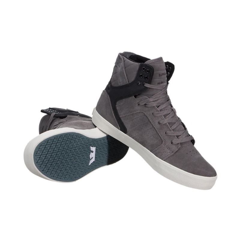 Supra SkyTop Women's High Tops Grey Black | POF-238740