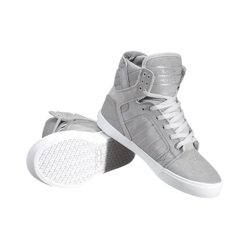 Supra SkyTop Women's High Tops Grey | WOB-961827