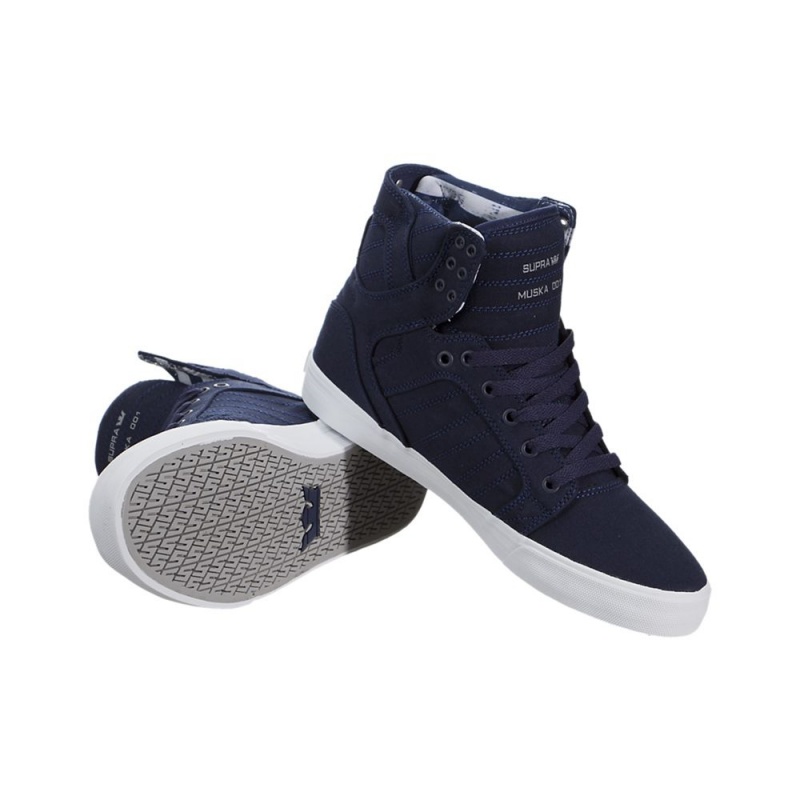 Supra SkyTop Women's High Tops Navy | EWM-164398