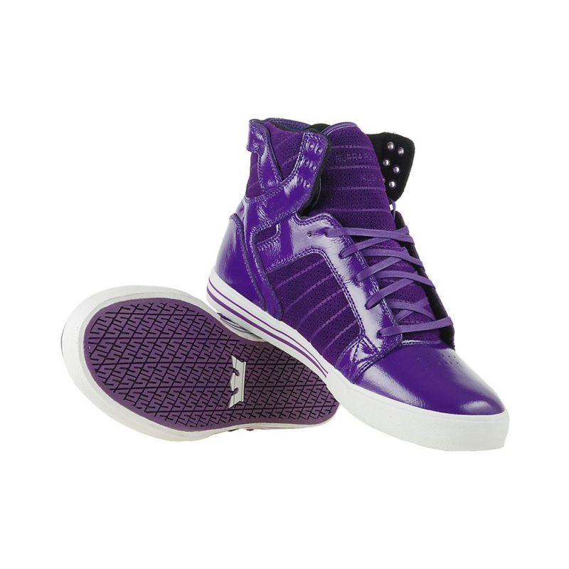 Supra SkyTop Women's High Tops Purple | XRO-073469