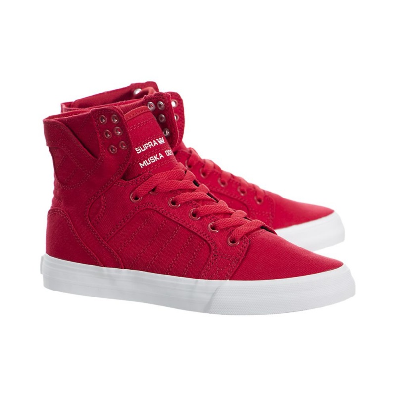 Supra SkyTop Women's High Tops Red | JDT-642371