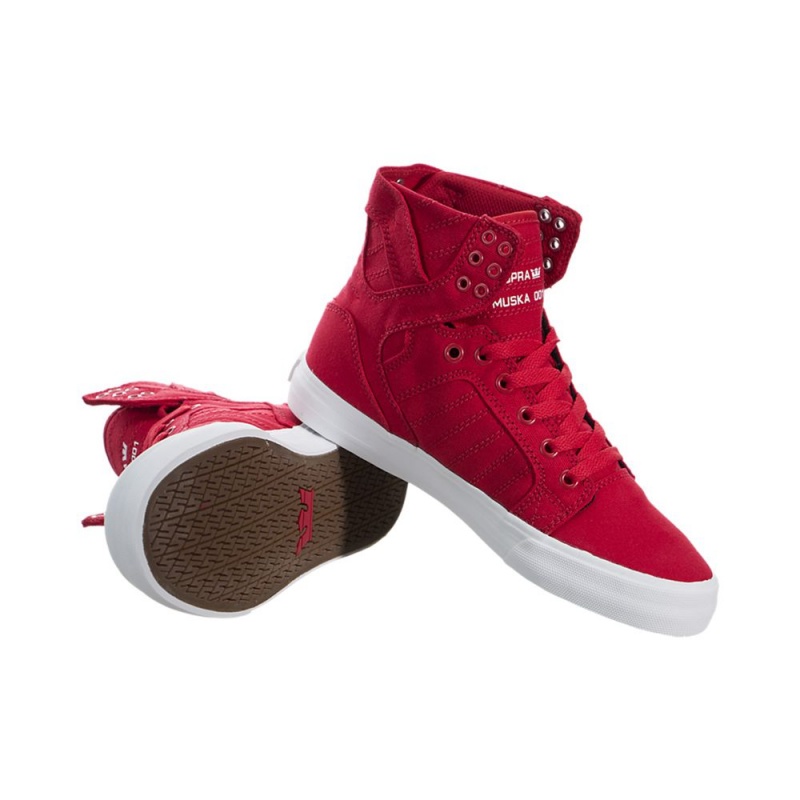 Supra SkyTop Women's High Tops Red | JDT-642371