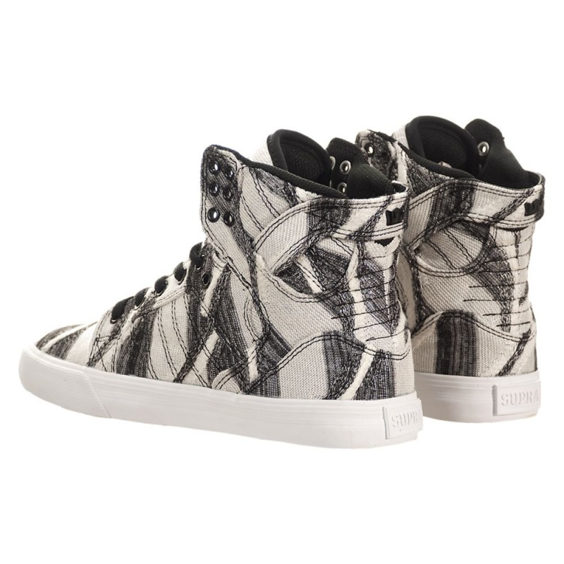 Supra SkyTop Women's High Tops White Grey | WQZ-596032